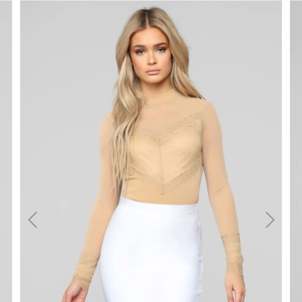 Bad Intentions Bodysuit - Nude New w/out Tags